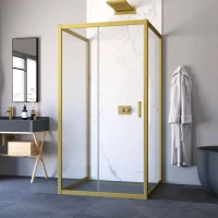 Душевой уголок Vegas-Glass ZP-U NOVO 120x100 золото матовое