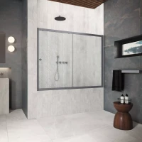 Шторки на ванну ZV Protec 170 Тёмная оружейная сталь (GunMetal)