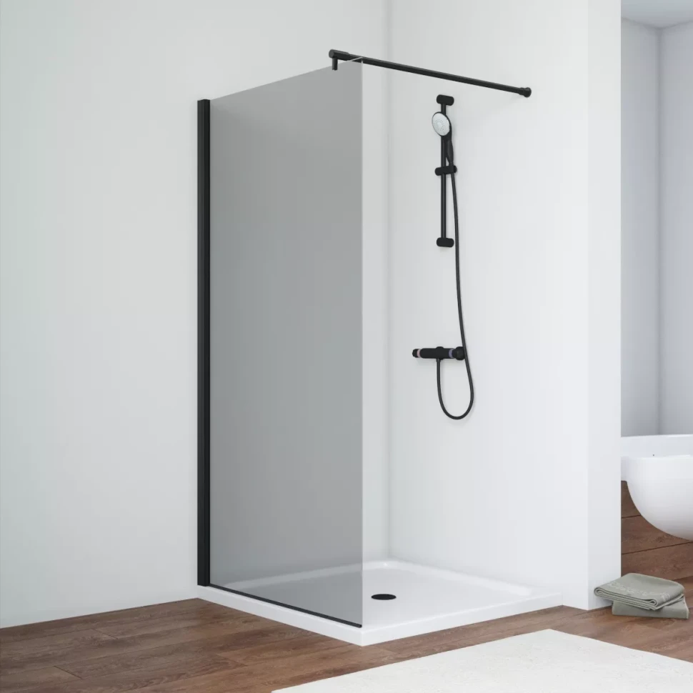 Неподвижные перегородки Vegas-Glass EAF NOVO 96 черный матовый