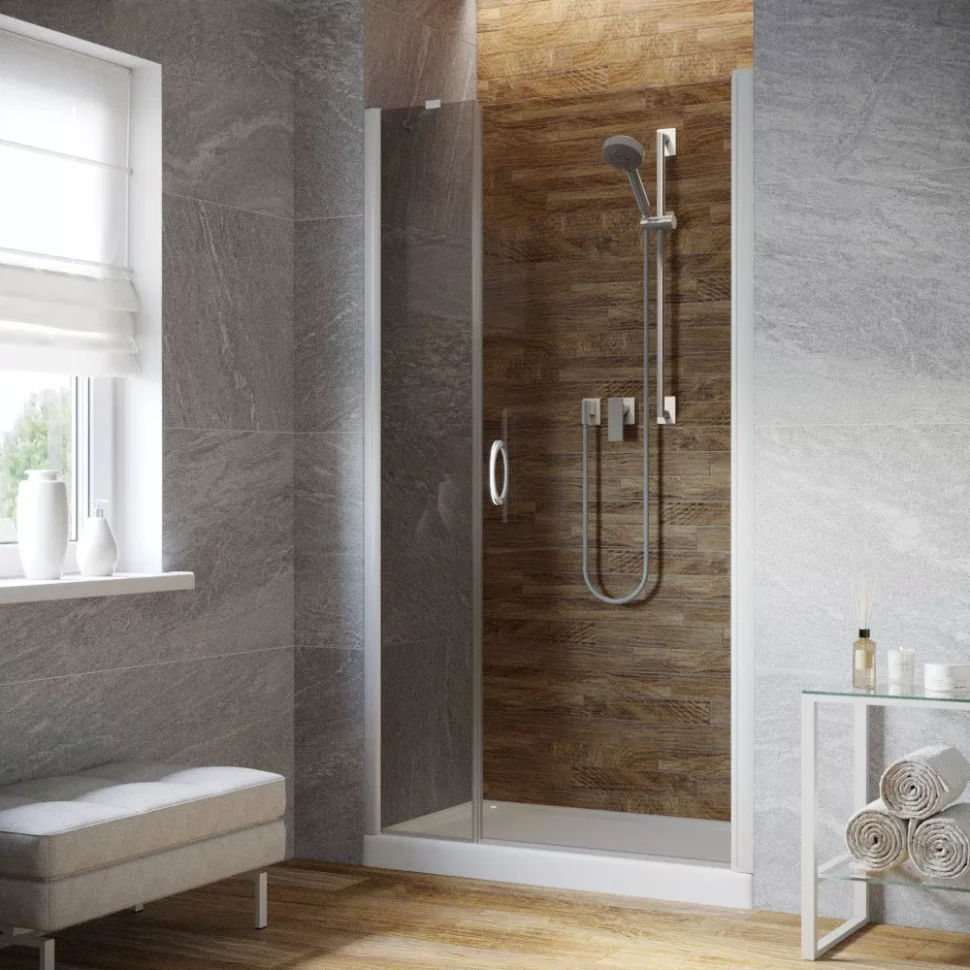 Душевая дверь в нишу Vegas-Glass EP-F-2 LUX 145 белый