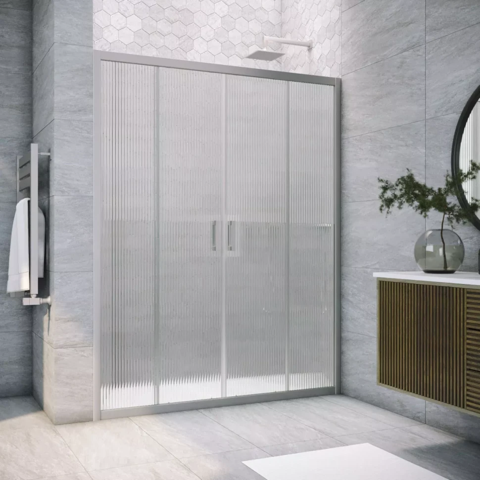 Дверь в душевой проем Vegas-Glass Z2P NOVO 155 матовый хром