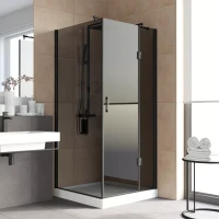 Душевой уголок Vegas-Glass AFP-Fis LUX 90x90 черный матовый