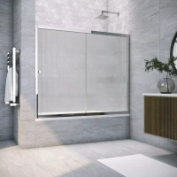 Шторки на ванну Vegas-Glass ZV TUR NOVO 190 глянцевый хром