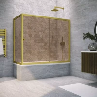 Шторки на ванну ZV+ZVF NOVO 160x70 золото матовое