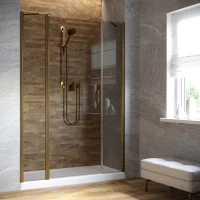 Душевая дверь в нишу Vegas-Glass EP-2F LUX 135 бронза
