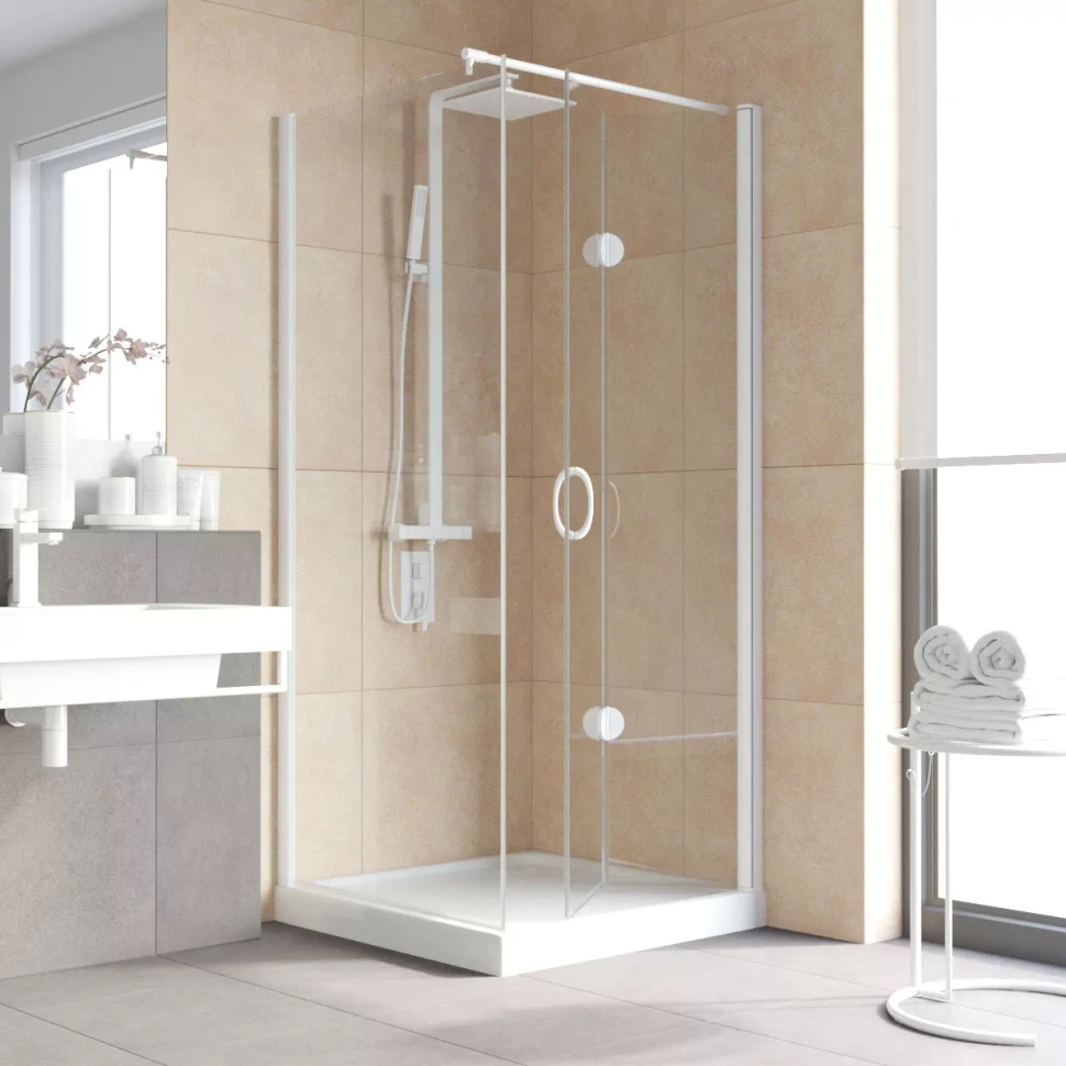 Душевой уголок Vegas-Glass GPS-Fis LUX 90x80 белый