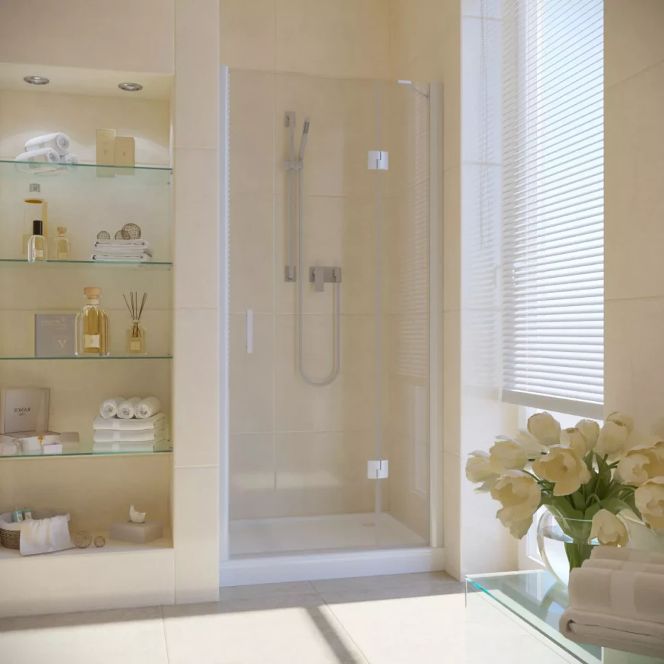 Душевая дверь в нишу Vegas-Glass AFP LUX 120 белый