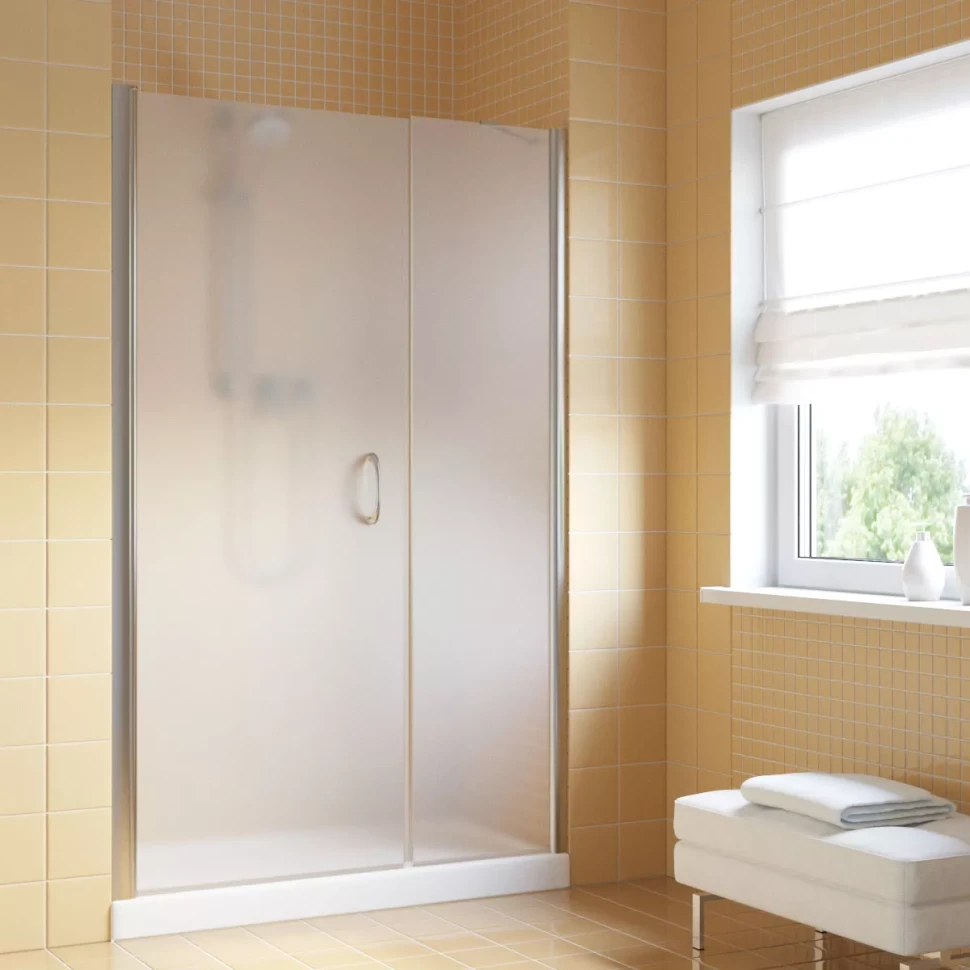 Душевая дверь в нишу Vegas-Glass EP-F-2 LUX 145 глянцевый хром