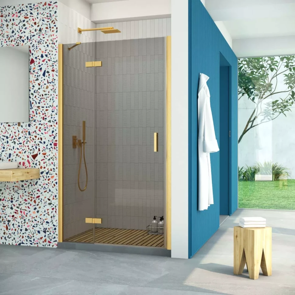 Двери в душевой проем AFP Retta 100 золото матовое