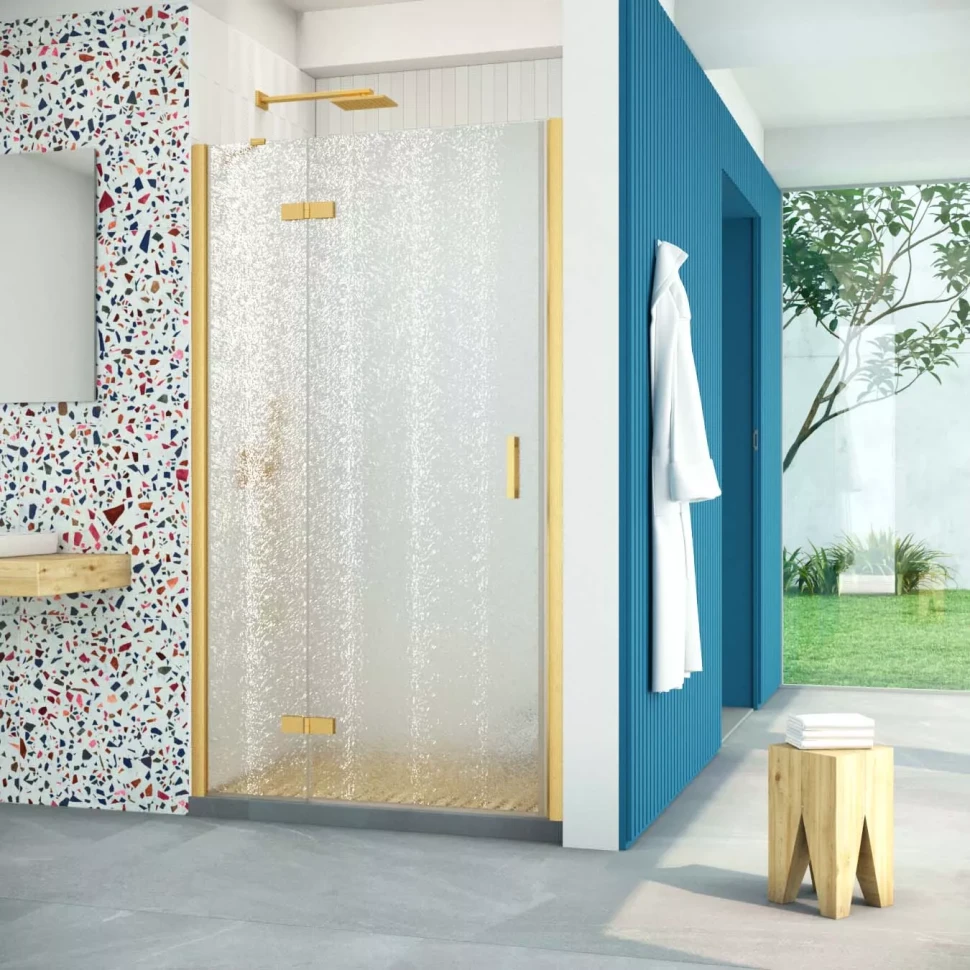 Двери в душевой проем AFP Retta 100 золото матовое