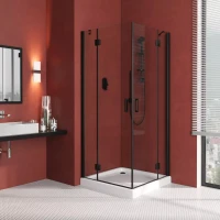 Душевой уголок Vegas-Glass AFA LUX 90x90 черный матовый