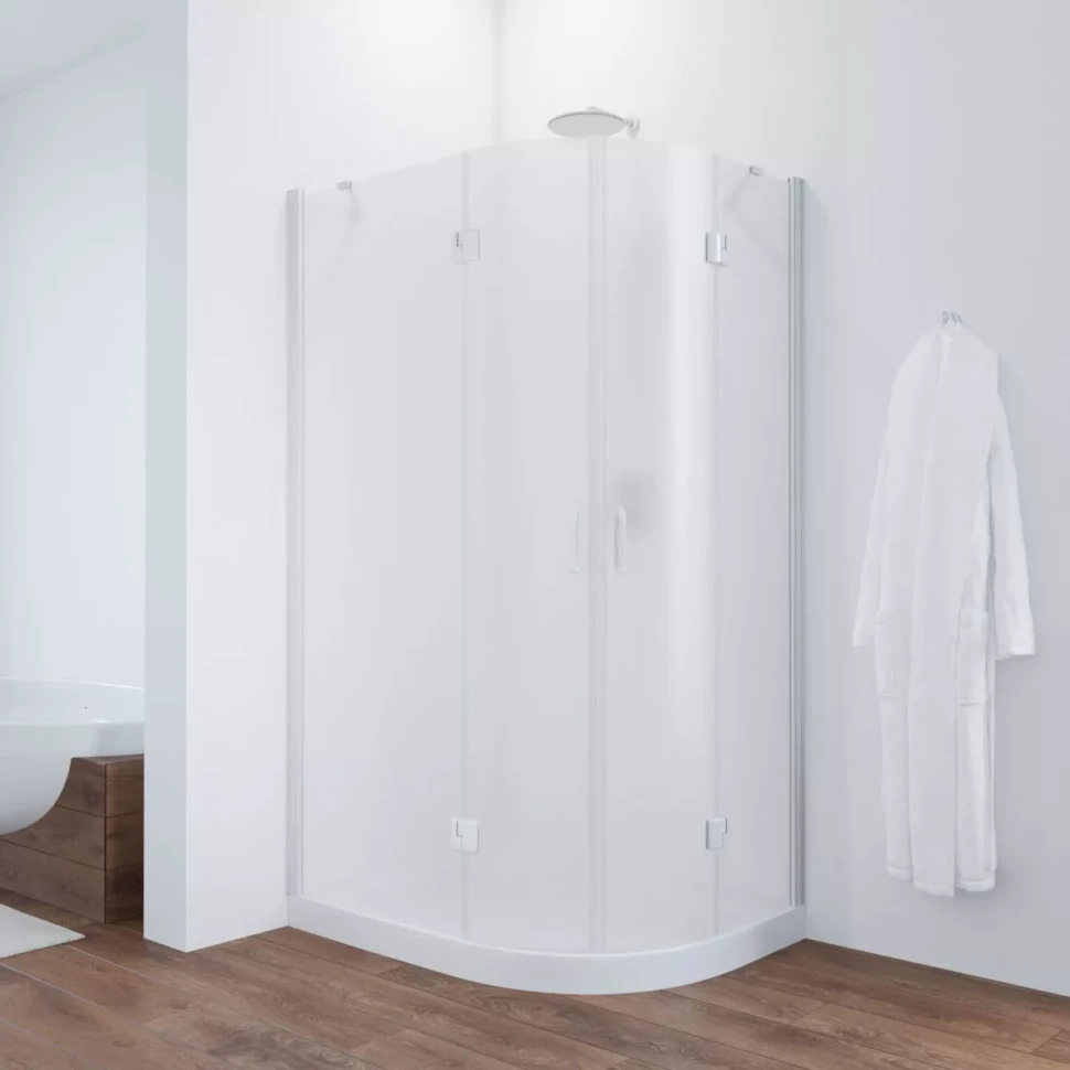 Угловые душевые ограждения с распашными дверями AFS-F NOVO 120x90 белый