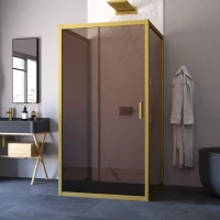 Душевой уголок Vegas-Glass ZP-U NOVO 120x90 золото матовое