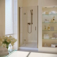 Душевая дверь в нишу Vegas-Glass AFP LUX 120 бронза