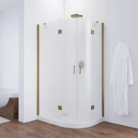 Угловые душевые ограждения с распашными дверями AFS-F NOVO 120x90 бронза