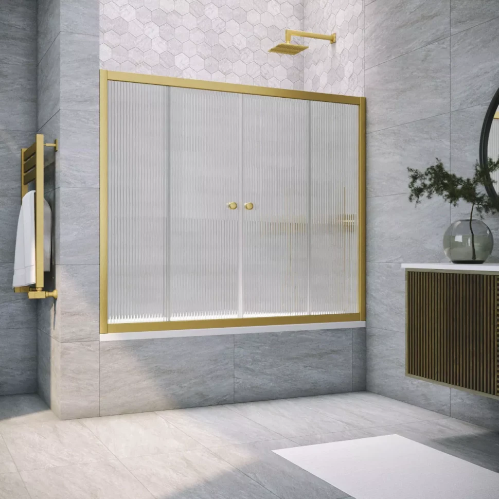 Шторки на ванну Z2V NOVO 150 золото матовое