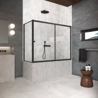 Шторки на ванну ZV+ZVF Protec 190x70 черный матовый