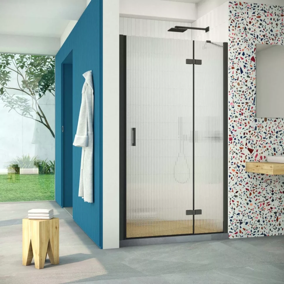 Двери в душевой проем AFP Retta 100 черный матовый