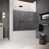 Шторки на ванну ZV Protec 180 Тёмная оружейная сталь (GunMetal)