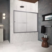 Шторки на ванну ZV Protec 180 Тёмная оружейная сталь (GunMetal)