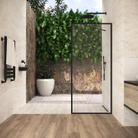 Душевые перегородки на заказ EAF Frame 90 черный матовый