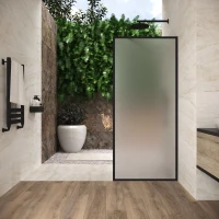 Душевые перегородки на заказ EAF Frame 90 черный матовый