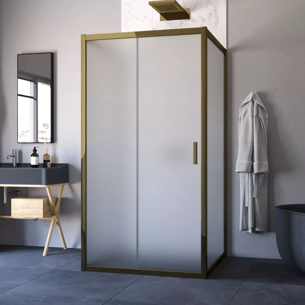 Душевой уголок Vegas-Glass ZP-U TUR NOVO 100x100 бронза