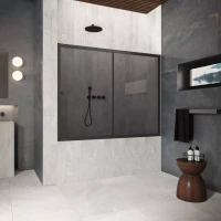 Шторки на ванну ZV Protec 180 черный матовый