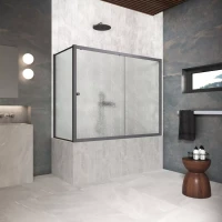 Шторки на ванну ZV+ZVF Protec 150x90 Тёмная оружейная сталь (GunMetal)