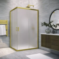 Душевое ограждение Vegas-Glass ZA-F NOVO 90x85 золото матовое