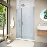 Душевая дверь Vegas-Glass EP-F-2 NOVO 145 h189 матовый хром