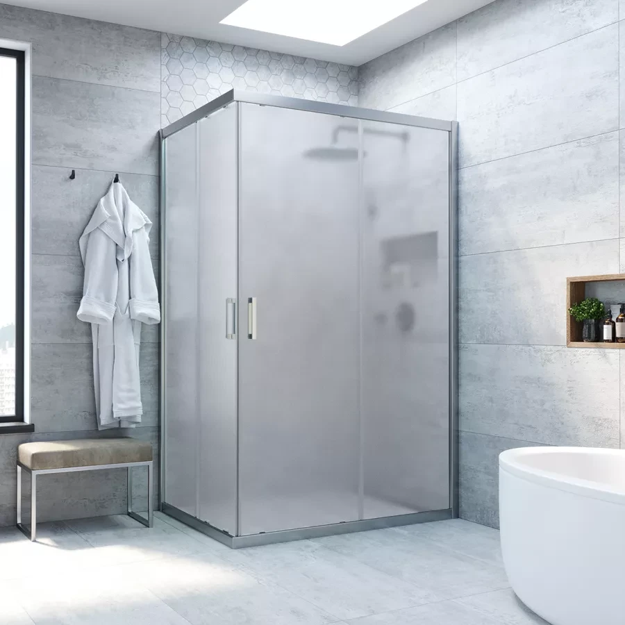 Душевое ограждение Vegas-Glass ZA-F NOVO 90x85 матовый хром