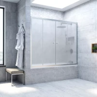 Шторки на ванну Z2V NOVO 155 матовый хром