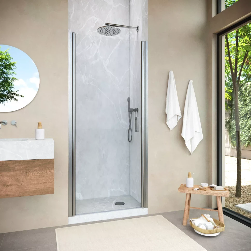 Душевая дверь в нишу Vegas-Glass EP NOVO 80 h200 белый