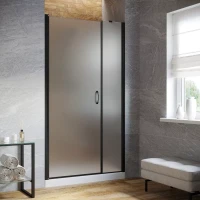 Душевая дверь в нишу Vegas-Glass EP-F-2 LUX 150 черный матовый