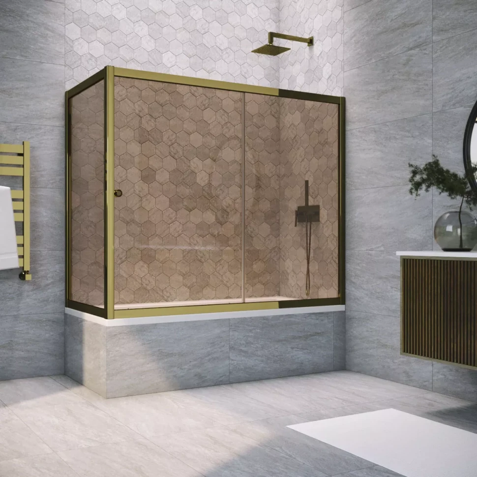 Шторки на ванну ZV+ZVF TUR NOVO 170x70 бронза