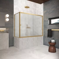 Шторки на ванну ZV+ZVF Protec 190x80 золото матовое