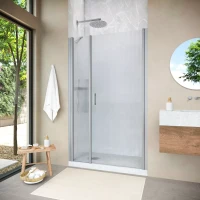 Душевая дверь Vegas-Glass EP-F-2 NOVO 145 h200 матовый хром