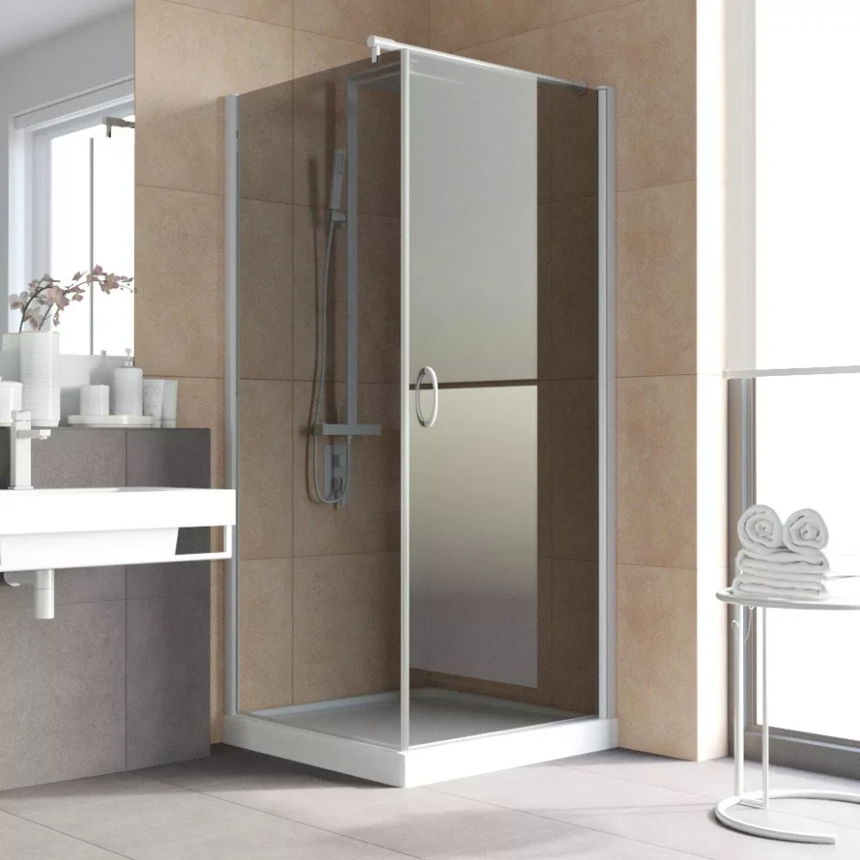 Душевой уголок Vegas-Glass EP-Fis LUX 80x120 белый