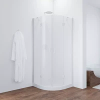 Угловые душевые ограждения с распашными дверями AFS NOVO 100x100 белый