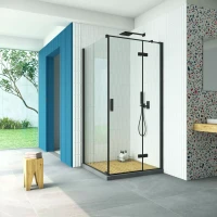 Душевой уголок Vegas-Glass AFP-Fis Retta 80x120 черный матовый