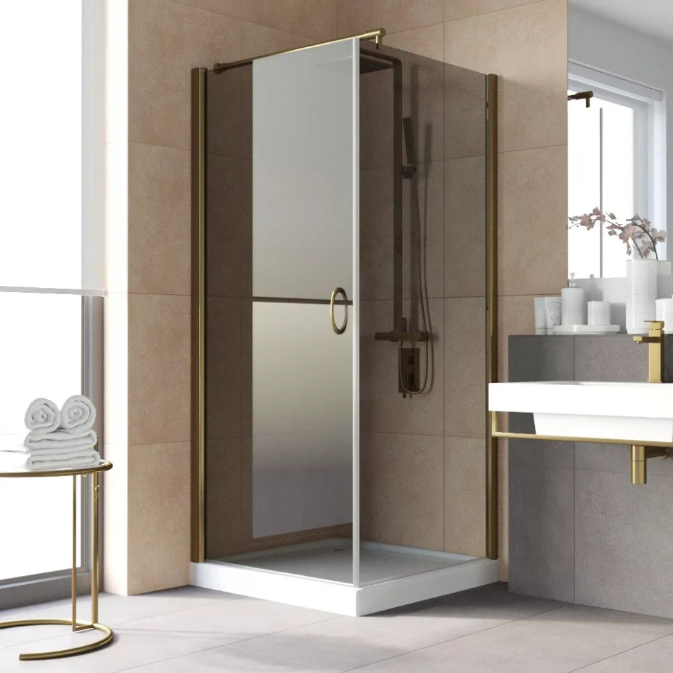 Душевой уголок Vegas-Glass EP-Fis LUX 80x120 бронза