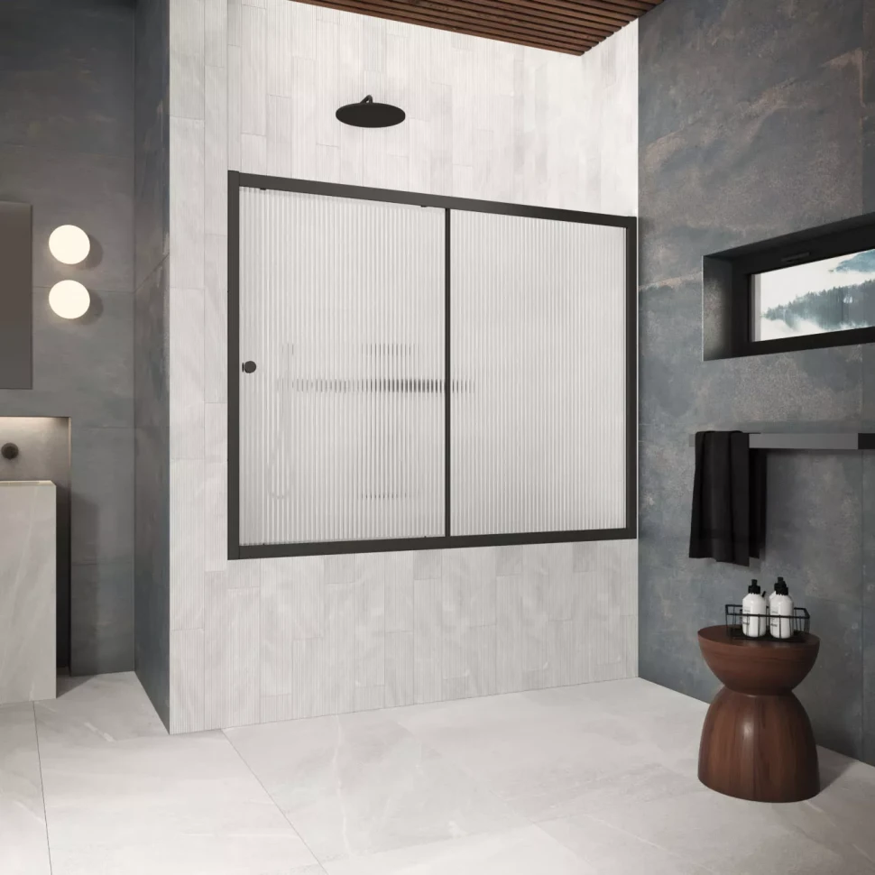 Шторки на ванну ZV Protec 190 черный матовый