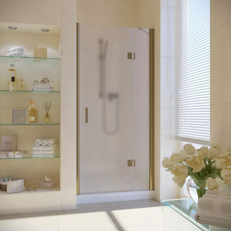 Душевая дверь в нишу Vegas-Glass AFP LUX 95 бронза