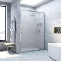 Дверь в душевой проем Vegas-Glass ZP NOVO 145 матовый хром