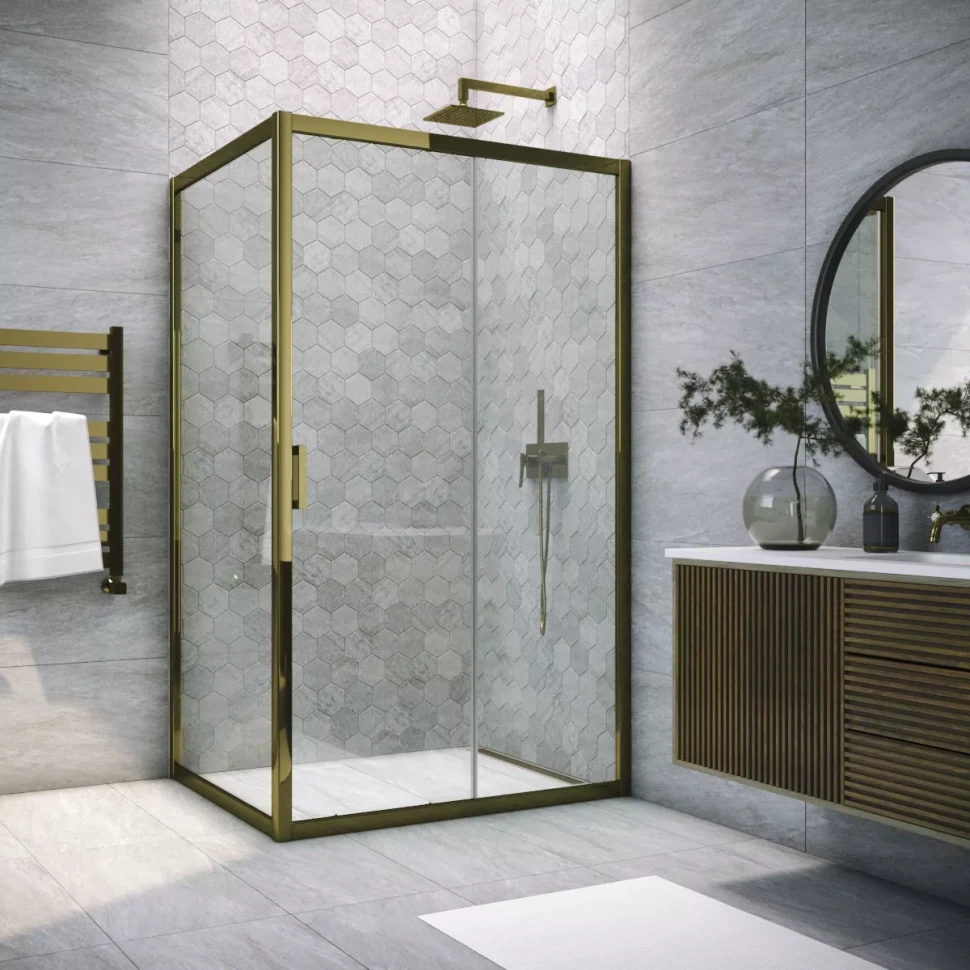 Душевой уголок Vegas-Glass ZP+ZPV TUR NOVO 100x70 бронза