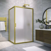 Душевой уголок Vegas-Glass ZP+ZPV NOVO 115x90 золото матовое