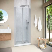 Душевая дверь в нишу Vegas-Glass E2P NOVO 110 h200 матовый хром