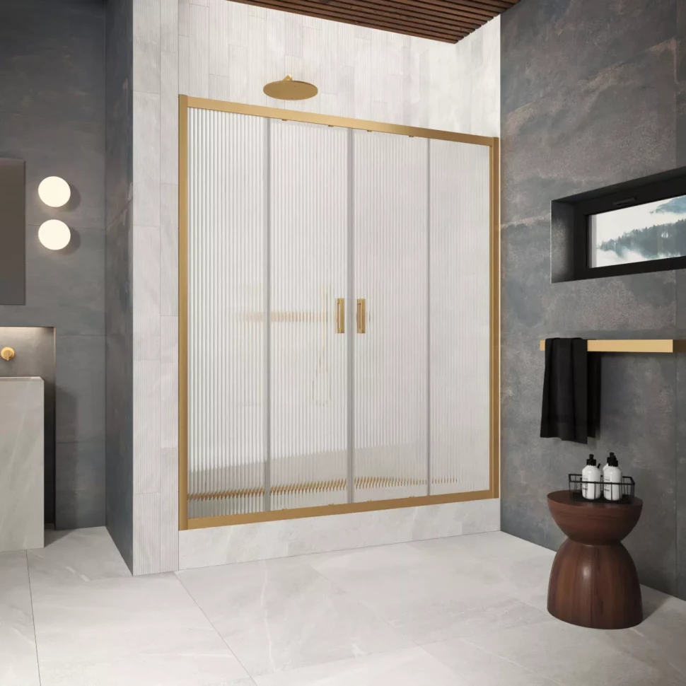 Двери в душевой проем Z2P Protec 220 золото матовое