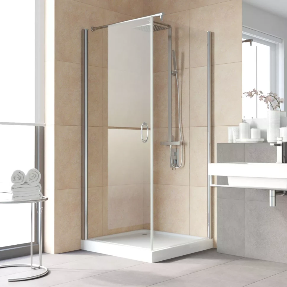 Душевой уголок Vegas-Glass EP-Fis LUX 80x120 черный матовый